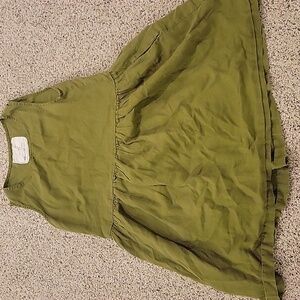 Not Perfect Linen Moss Green Mama Dress Small Medium